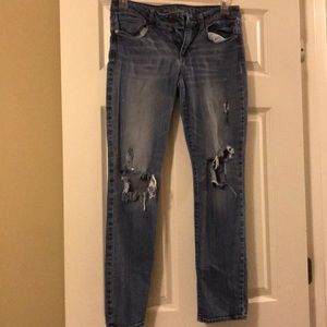 American Eagle Size Ten Distressed Skinny Jeans